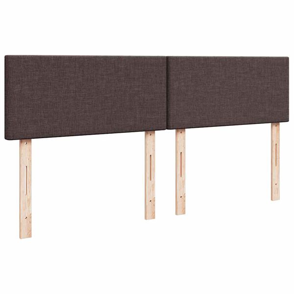 vidaXL Κρεβάτι Boxspring με Στρώμα Σκούρο Καφέ 180x200 εκ Υφασμάτινο
