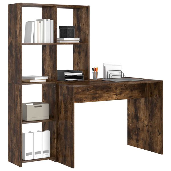 vidaXL Γραφείο Καπνιστή δρυς 138.5 x 55 x 143 εκ Επεξεργασμένο ξύλο