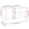 vidaXL Δισκοθήκη Λευκή 84,5 x 38 x 48 εκ. από Επεξεργασμένο Ξύλο