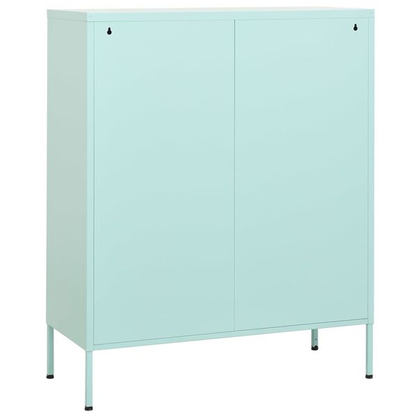 vidaXL Ντουλάπι Αποθήκευσης Χρώμα Μέντα 80 x 35 x 101,5 εκ. από Ατσάλι