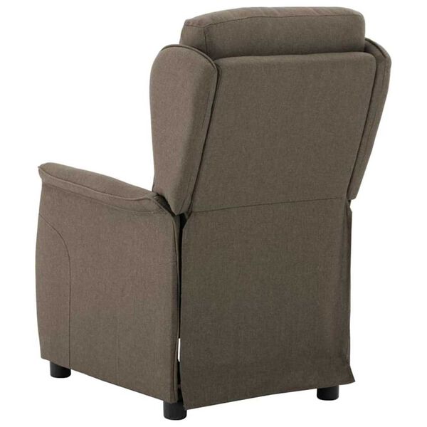 vidaXL Ανακλινόμενη πολυθρόνα Taupe 67.5 x 93.5 x 101.5 εκ ύφασμα