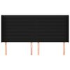 vidaXL Κεφαλάρι με Πτερύγια Μαύρο 203x16x118/128 εκ. Υφασμάτινο