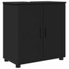 vidaXL Σετ Επίπλων Μπάνιου Επιτοίχιο 4 pcs Μαύρο 61 x 35 x 64 εκ.