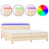 vidaXL &Kappa;&rho;&epsilon;&beta;ά&tau;&iota; Boxspring &mu;&epsilon; &Sigma;&tau;&rho;ώ&mu;&alpha; & LED &Sigma;&kappa;.&Gamma;&kappa;&rho;&iota; 80x200 &epsilon;&kappa;. &Upsilon;&phi;&alpha;&sigma;&mu;ά&tau;&iota;&nu;&omicron;