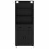 vidaXL Highboard &Mu;&alpha;ύ&rho;&eta; &Omicron;&xi;&upsilon;ά 69,5 x 34 x 180 &epsilon;&kappa;. &Epsilon;&pi;&epsilon;&xi;&epsilon;&rho;&gamma;&alpha;&sigma;&mu;έ&nu;&omicron; &xi;ύ&lambda;&omicron;