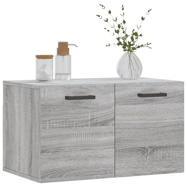 vidaXL Ντουλάπι Τοίχου Γκρι Sonoma 60x36,5x35 εκ. Επεξεργασμένο Ξύλο