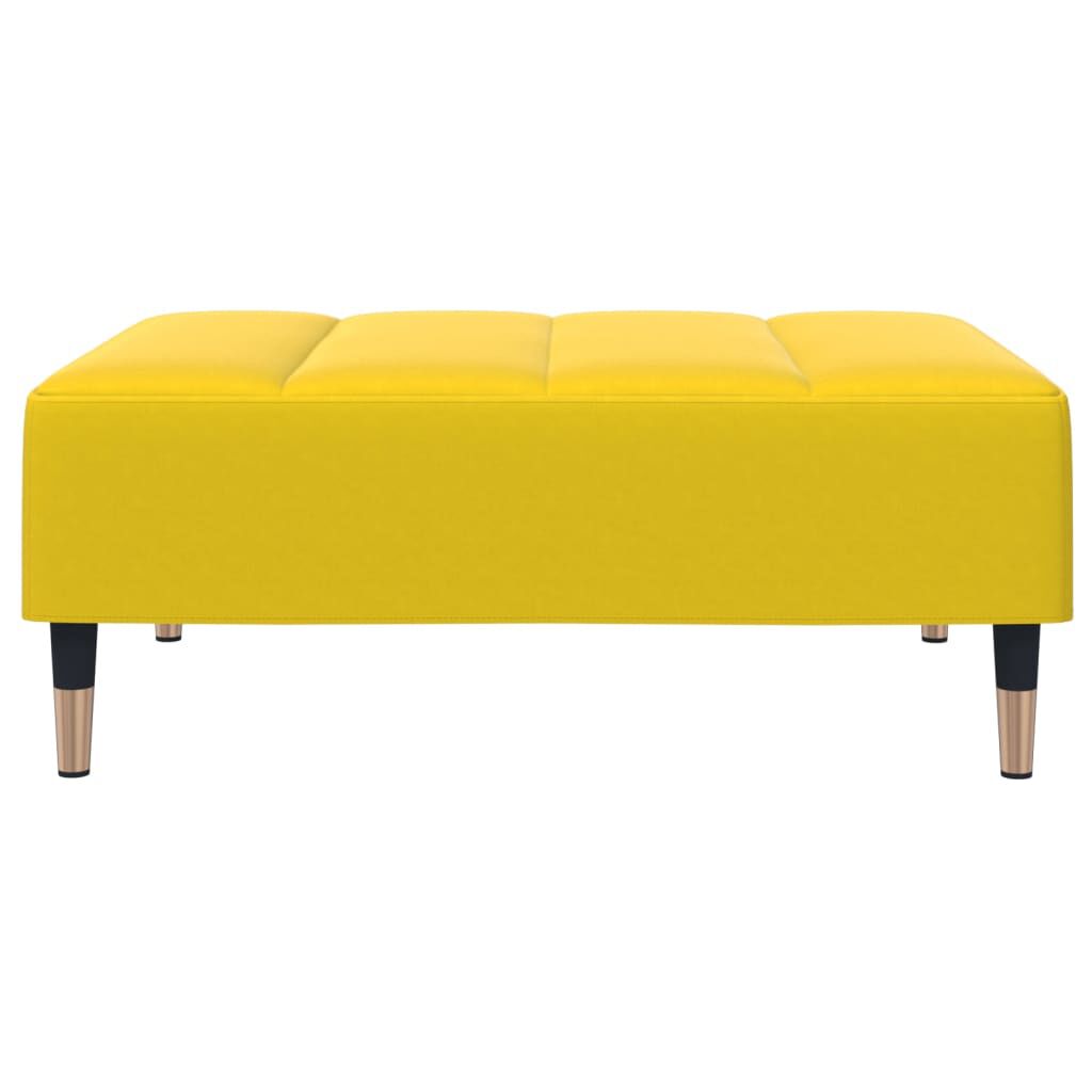 vidaXL Σκαμπό/Υποπόδιο Κίτρινο 77x55x31 εκ. Βελούδινο