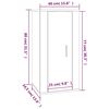 vidaXL Έπιπλο Τηλεόρασης Επιτοίχιο Καφέ Δρυς 40x34,5x80 εκ.
