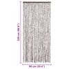 vidaXL Σήτα - Κουρτίνα Πόρτας Taupe / Λευκό 90 x 220 εκ. από Σενίλ