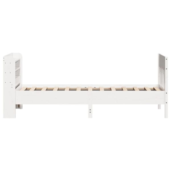 vidaXL Σκελετός Κρεβ. Χωρίς Στρώμα Λευκό 75x190 εκ Μασίφ Πεύκο