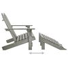 vidaXL Καρέκλα Κήπου Adirondack Διθέσια Γκρι Ξύλο Ελάτης & Υποπόδιο