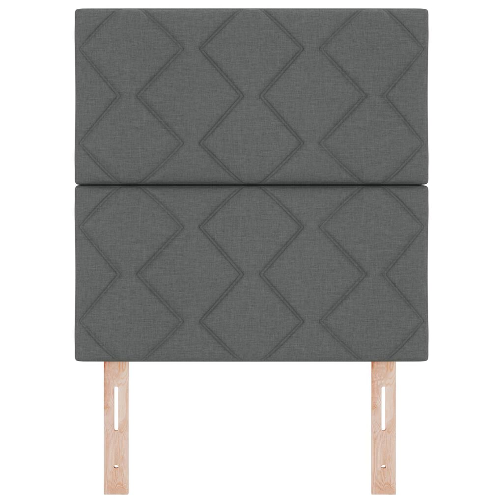 vidaXL Υφασμάτινο Κεφαλάρι Geometric Σκούρο γκρι 80 cm ύφασμα
