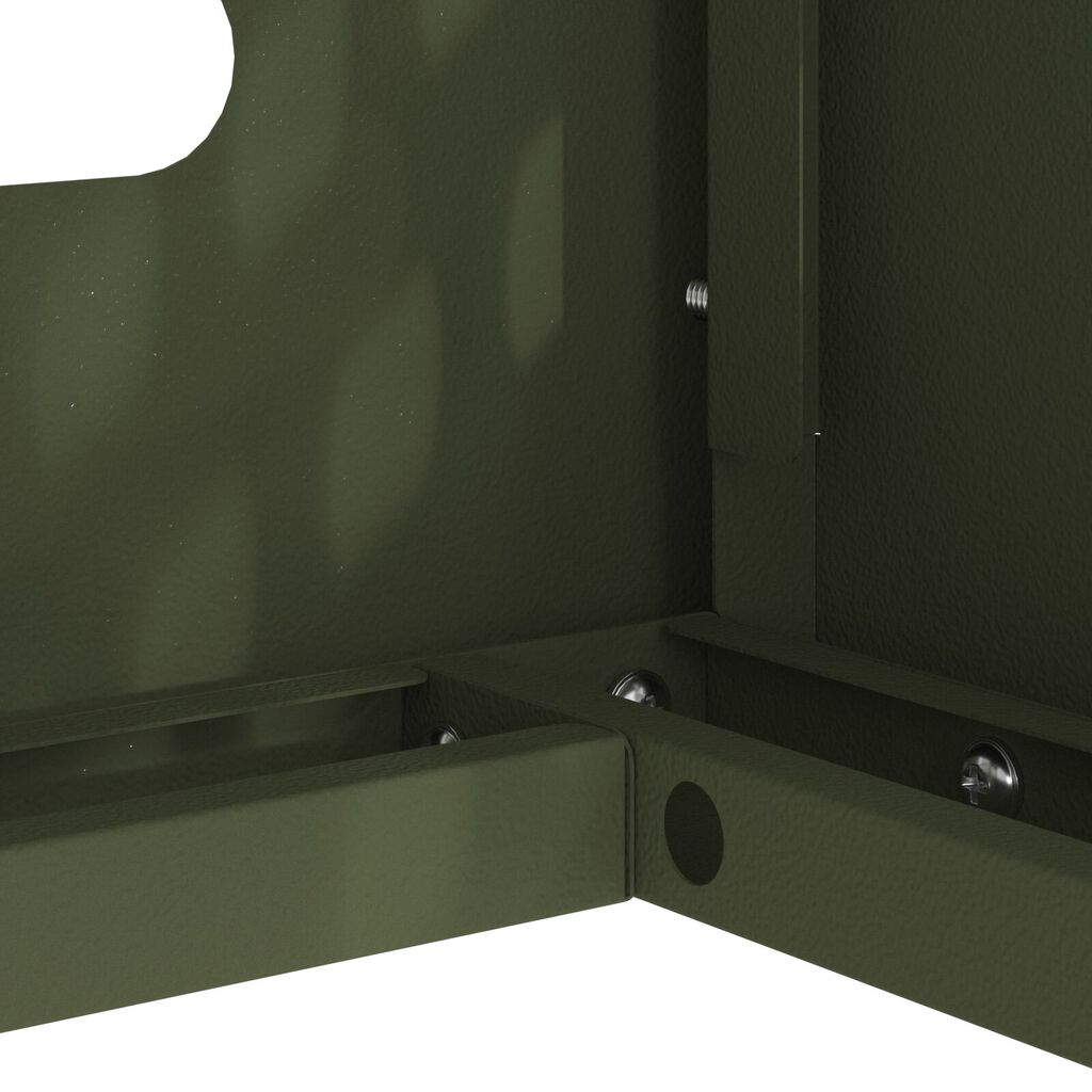vidaXL Κάλυμμα Κλιματιστικού Ελιά 110x50x80 εκ Χάλυβα