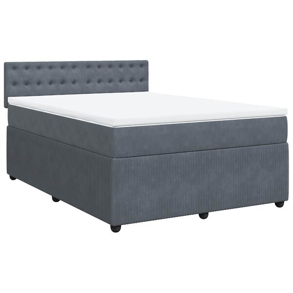 vidaXL &Kappa;&rho;&epsilon;&beta;ά&tau;&iota; Boxspring &mu;&epsilon; &Sigma;&tau;&rho;ώ&mu;&alpha; &Sigma;&kappa;&omicron;ύ&rho;&omicron; &Gamma;&kappa;&rho;&iota; 140x200 &epsilon;&kappa;. &Beta;&epsilon;&lambda;&omicron;ύ&delta;&iota;&nu;&omicron;