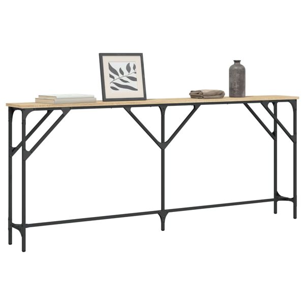 vidaXL Τραπέζι Κονσόλα Sonoma Δρυς 180x23x75 εκ. Επεξεργασμένο Ξύλο