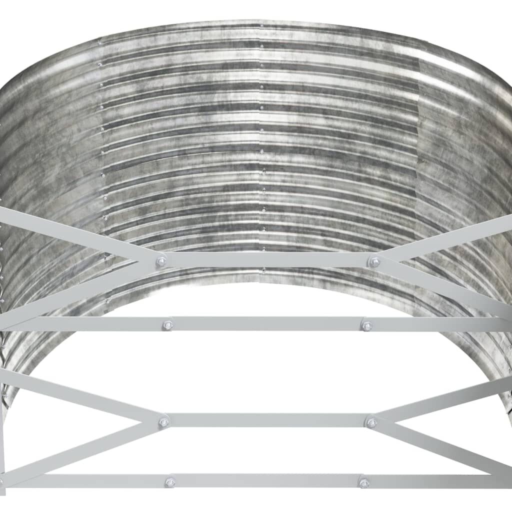 vidaXL Ζαρντινιέρα Ασημί 249x100x68 εκ. Ατσάλι με Ηλεκτρ. Βαφή Πούδρας