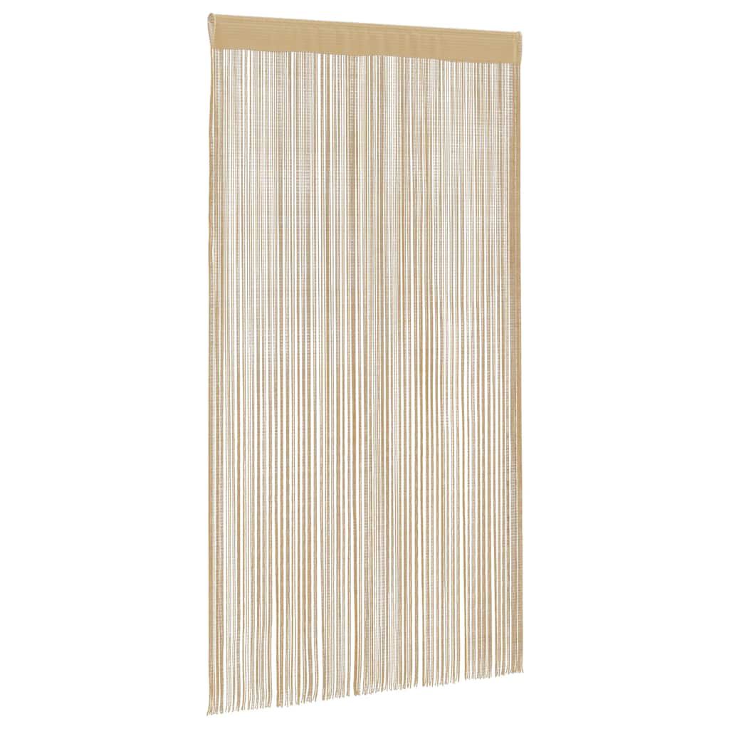 vidaXL Κουρτίνες με Κρόσσια 2 τεμ. Μπεζ 140 x 250 εκ.