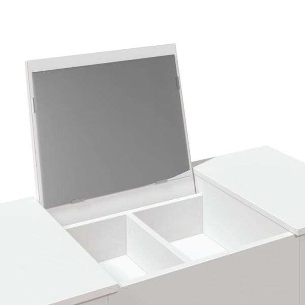 vidaXL Μπουντουάρ με Καθρέφτη Λευκό 100x45x76 εκ.