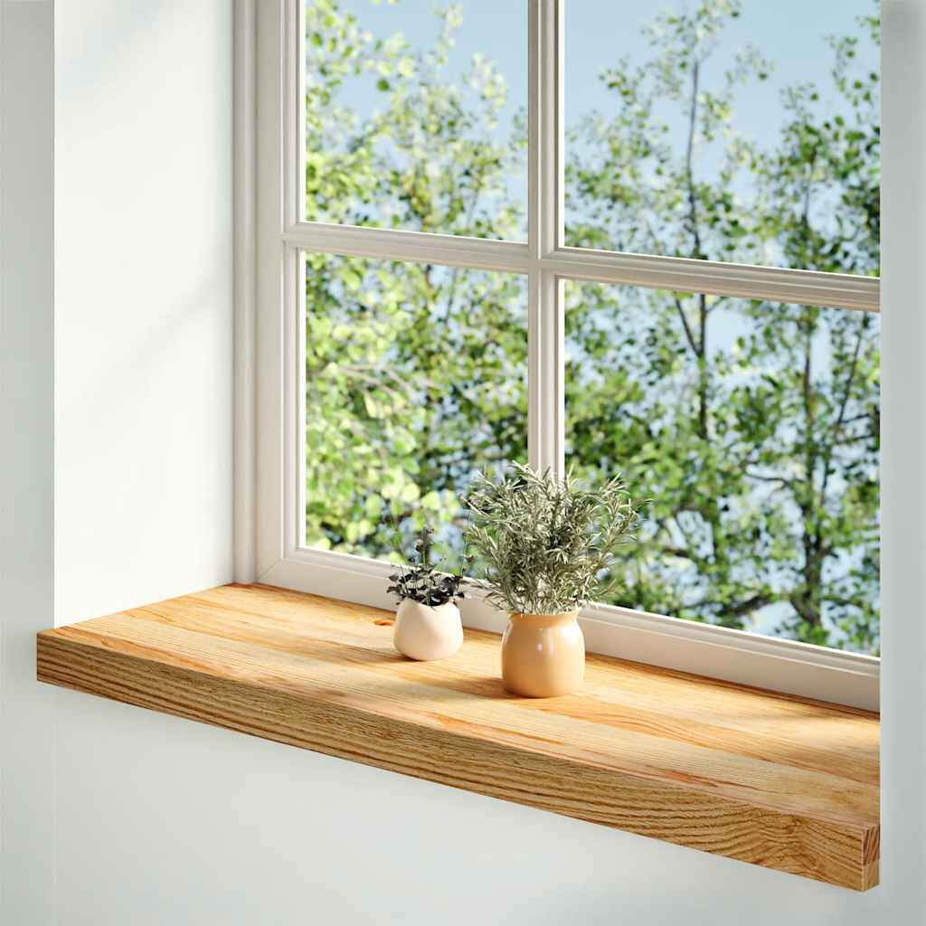 vidaXL Περβάζια παραθύρων 2 τεμ. Αν. Καφέ 70x25x2 εκ. Μασίφ Ξύλο Δρυός