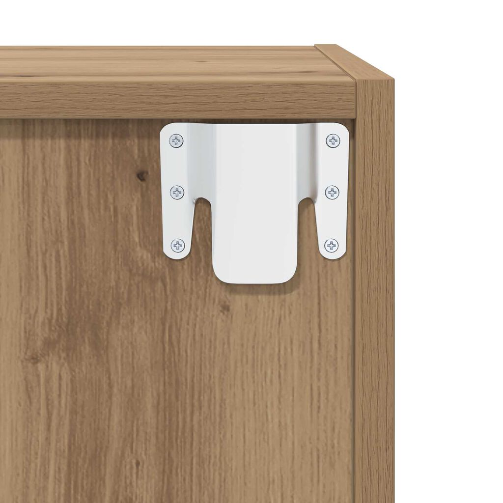 vidaXL Τηλεοπτική Κάβα Τοίχου 4 pcs artisan δρυς 37 x 37 x 72 εκ