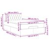 vidaXL Οθωμανικό κρεβάτι με στρώμα&LEDs Σκούρο μπλε 120x200cm Βελούδο