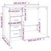 vidaXL Γραφείο με Συρτάρια Γκρι Sonoma 102x50x76 εκ Επεξεργασμένο Ξύλο