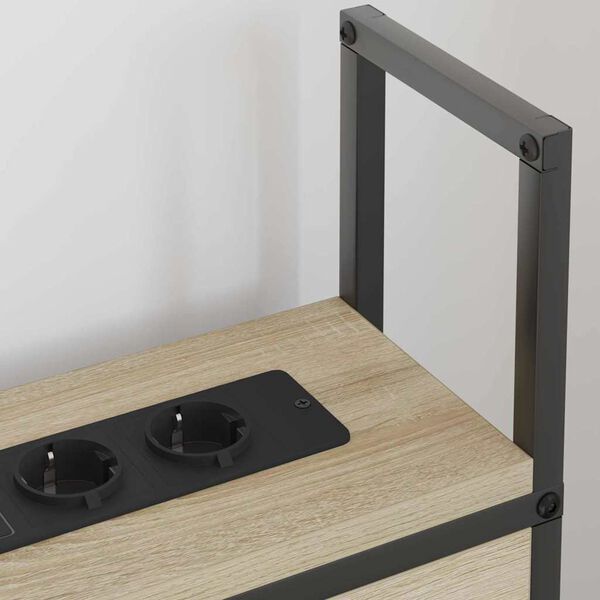 vidaXL &Kappa;&epsilon;&phi;&alpha;&lambda;ά&rho;&iota; &Alpha;&pi;&omicron;&theta;ή&kappa;&eta;&sigmaf; &mu;&epsilon; &Sigma;&tau;&alpha;&theta;&mu;ό &Phi;ό&rho;&tau;&iota;&sigma;&eta;&sigmaf; &mu;&epsilon; &rho;ά&phi;&iota; Sonoma &Delta;&rho;&upsilon;&sigmaf; 80 cm