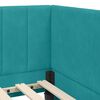 vidaXL Κρεβάτι Γωνίας με στρώμα Τιρκουάζ 80 x 200 cm Βελούδο