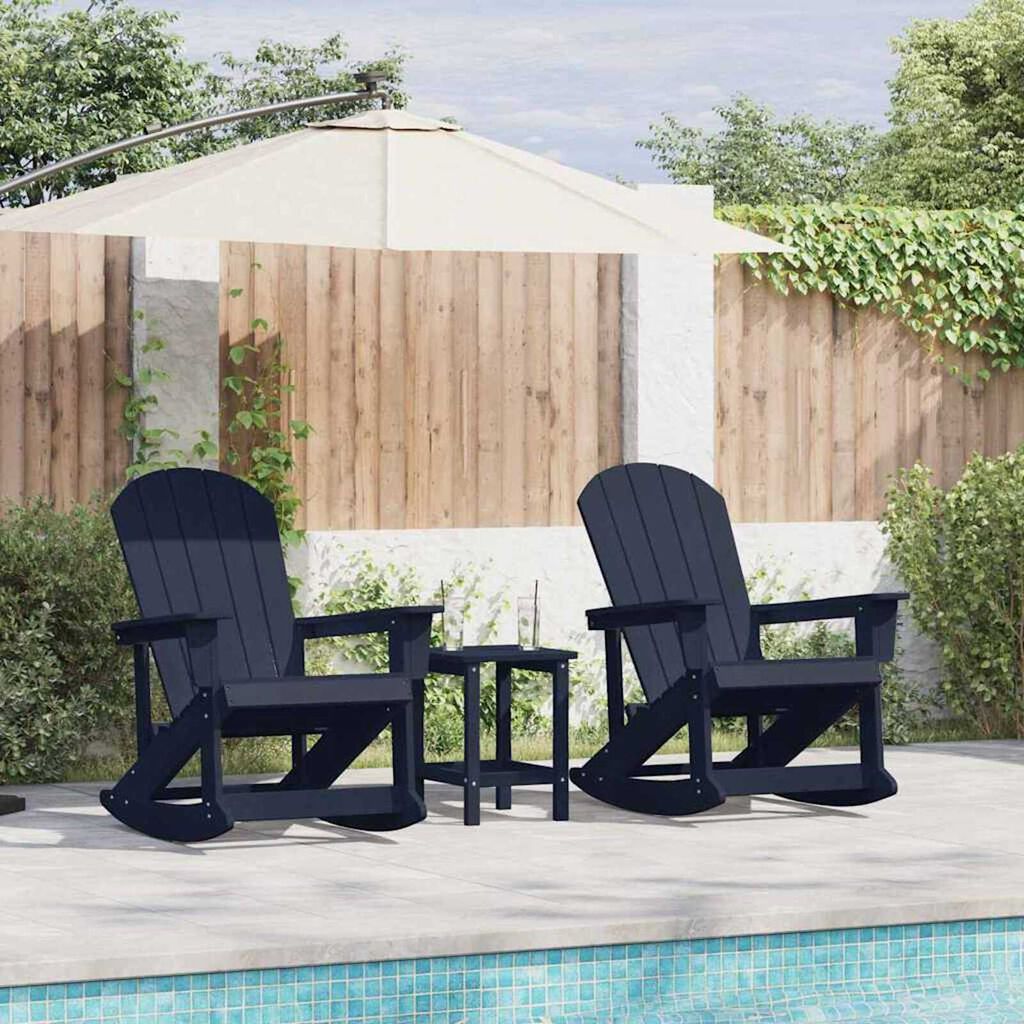 vidaXL Καρέκλες Ροκάντας Adirondack 2 pcs Ναυτικό μπλε HDPE