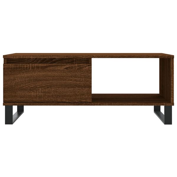 vidaXL Τραπεζάκι Σαλονιού Καφέ Δρυς 90x50x36,5 εκ. Επεξεργασμ. Ξύλο
