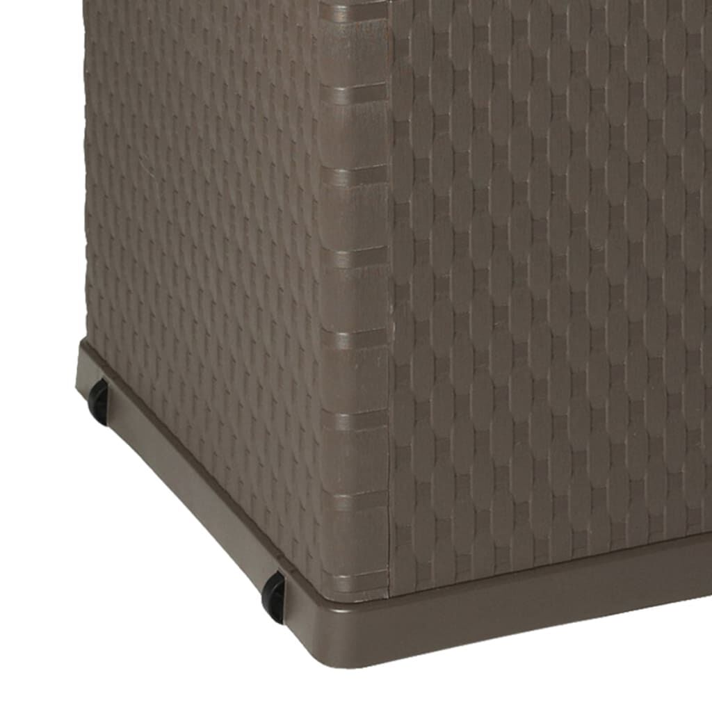 vidaXL Μπαούλο Αποθήκευσης Κήπου Καφέ 120 x 56 x 63 εκ. Πολυπροπυλένιο