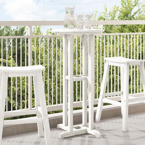 vidaXL Τραπέζι μπαρ Λευκό 55 x 55 x 107 cm HDPE