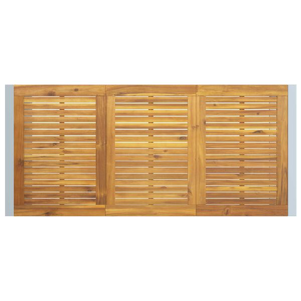 vidaXL Σέτ φαγητού για κήπο 5 pcs Γκρι και καφέ Μασίφ ξύλο ακακίας