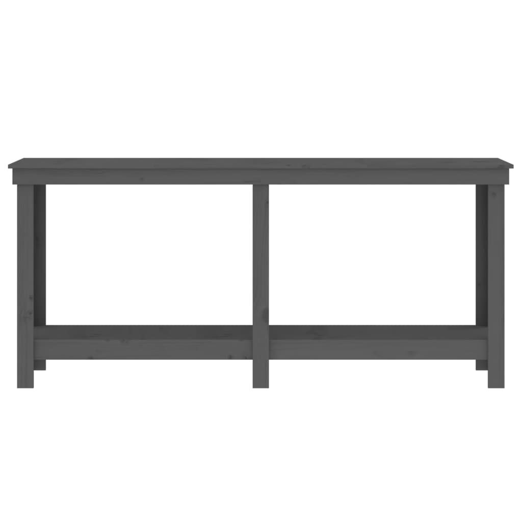 vidaXL Πάγκος Εργασίας Γκρι 180 x 50 x 80 εκ. από Μασίφ Ξύλο Πεύκου