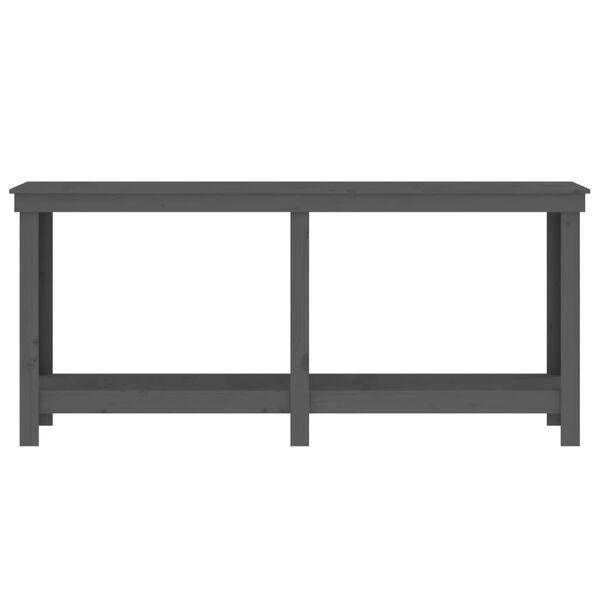 vidaXL Πάγκος Εργασίας Γκρι 180 x 50 x 80 εκ. από Μασίφ Ξύλο Πεύκου