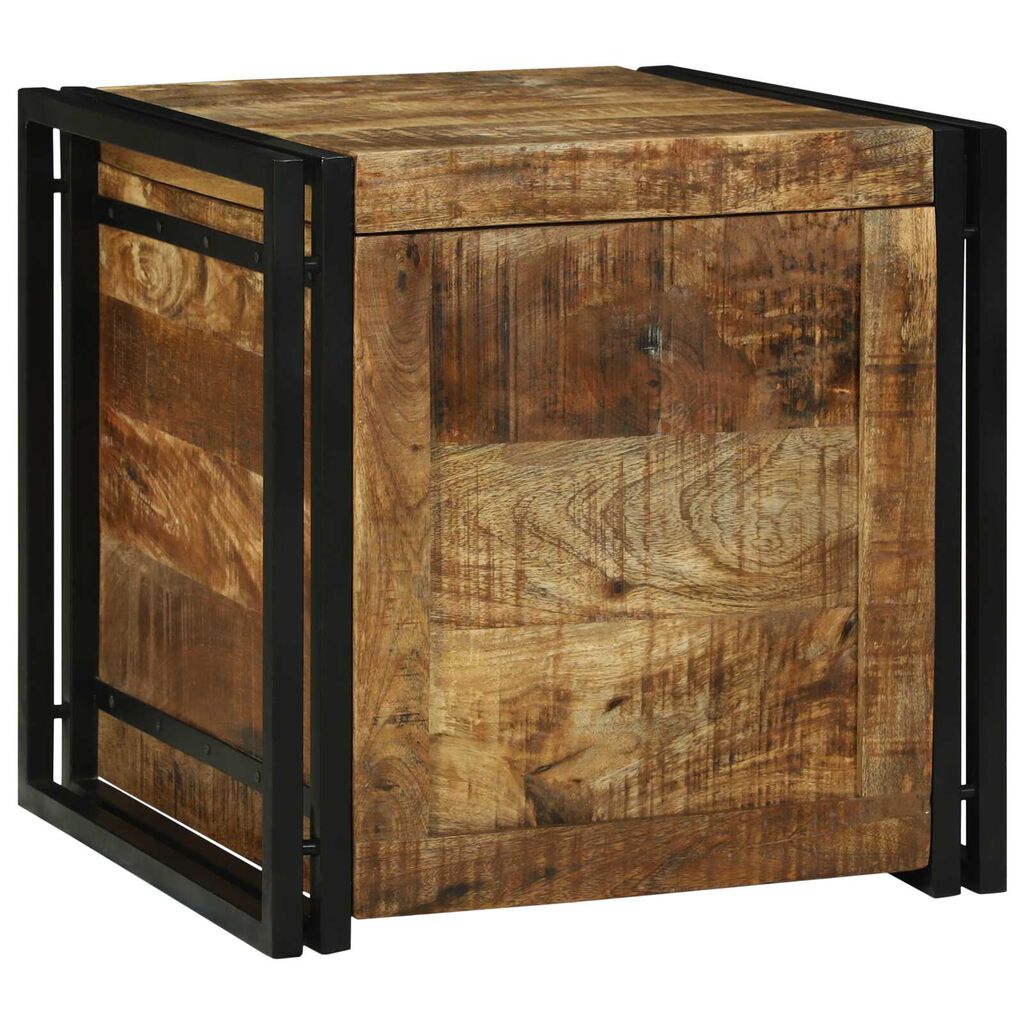vidaXL Κουτί αποθήκευσης 50 x 50 x 50 cm ακατέργαστο ξύλο μάνγκο