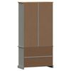 vidaXL Βιβλιοθήκη VIGO Γκρι 85 x 35 x 170 εκ. από Μασίφ Ξύλο Πεύκου