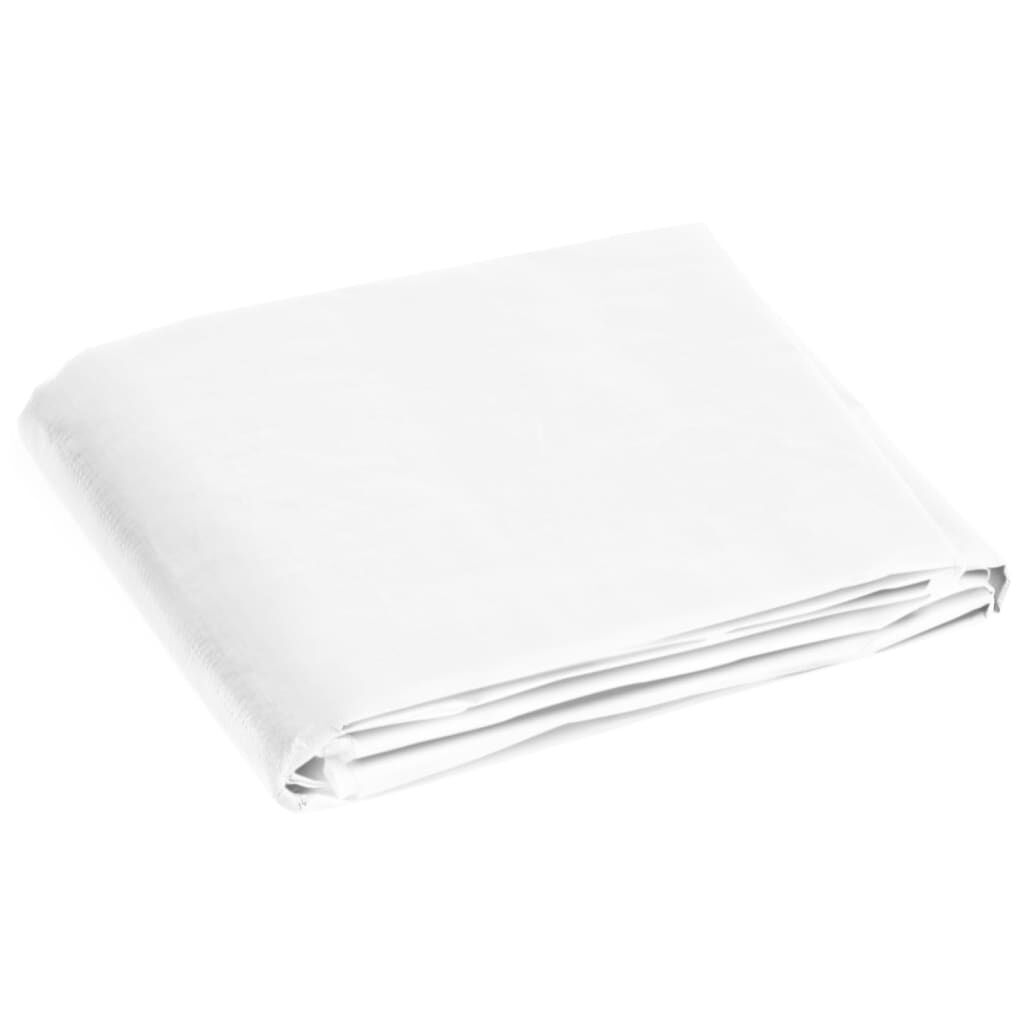 vidaXL Μουσαμάς Λευκός 180 γρ./μ.² 4x8 μ. από HDPE
