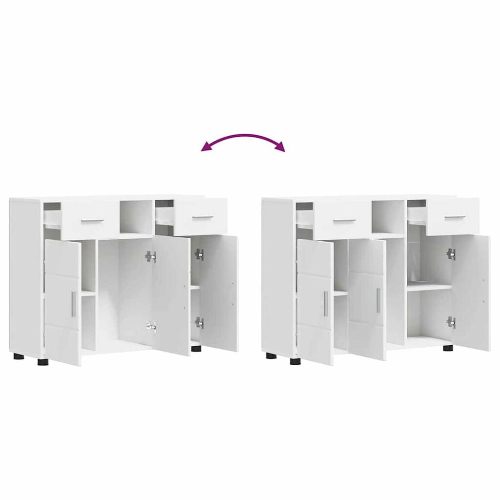 vidaXL Πλαϊνό γραφείο Λευκό 88.5 x 30.5 x 73 εκ Επεξεργασμένο ξύλο