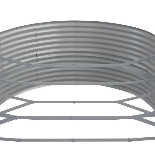 vidaXL Ζαρντινιέρα Ασημί 586x140x68 εκ. Ατσάλι με Ηλεκτρ. Βαφή Πούδρας