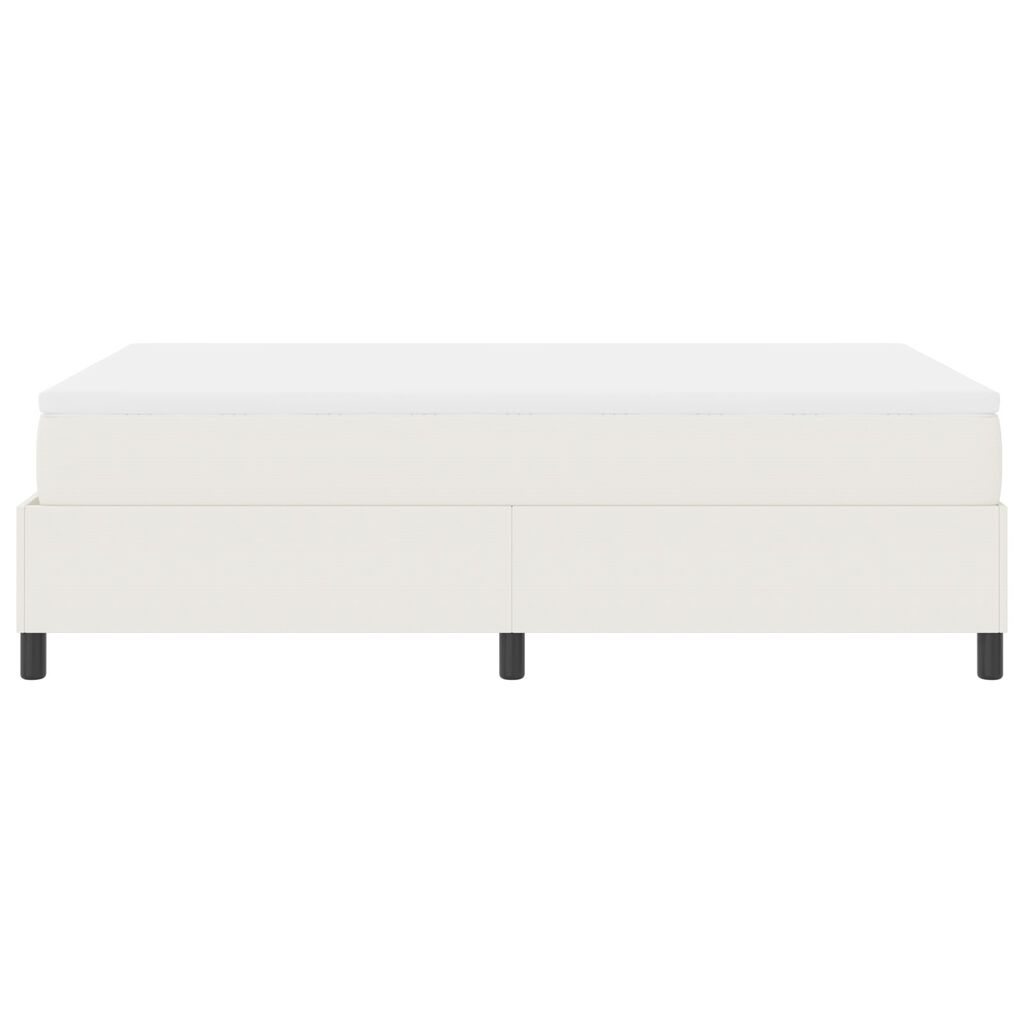 vidaXL Κρεβάτι Box Spring με Κρεμ Στρώμα 120x200 εκ Υφασμα βελουτέ