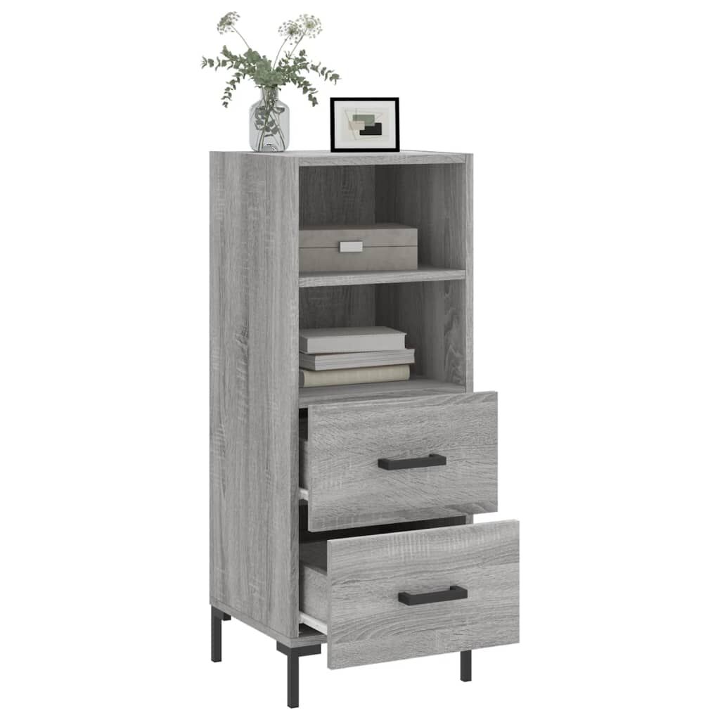 vidaXL Ντουλάπι Γκρι Sonoma 34,5x34x90 εκ. από Επεξεργασμένο Ξύλο