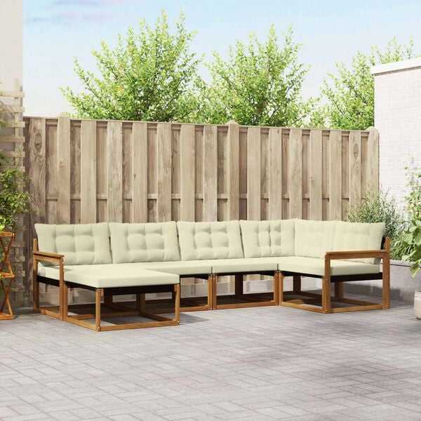 vidaXL &Sigma;&epsilon;&iota;&rho;ά &Kappa;&alpha;&nu;&alpha;&pi;έ &Epsilon;&xi;&omega;&tau;&epsilon;&rho;&iota;&kappa;&omicron;ύ &mu;&epsilon; &mu;&alpha;&xi;&iota;&lambda;ά&rho;&iota; 6 pcs &Phi;&upsilon;&sigma;&iota;&kappa;ό &kappa;&alpha;&iota; &Kappa;&rho;έ&mu;&alpha;