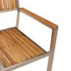 vidaXL Σέτ φαγητού για κήπο 3 pcs Καφέ Μασίφ ξύλο teak