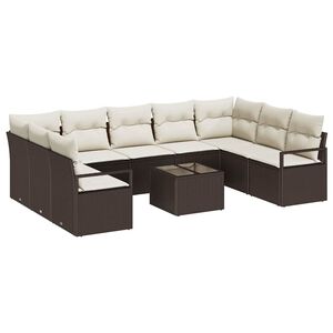 vidaXL &Sigma;&epsilon;&tau; &Kappa;&alpha;&nu;&alpha;&pi;έ &Kappa;ή&pi;&omicron;&upsilon; 10 pcs &Kappa;&alpha;&phi;έ &kappa;&alpha;&iota; &Kappa;&rho;έ&mu;&alpha; &sigma;&upsilon;&nu;&theta;&epsilon;&tau;&iota;&kappa;ό &rho;&alpha;&tau;ά&nu;