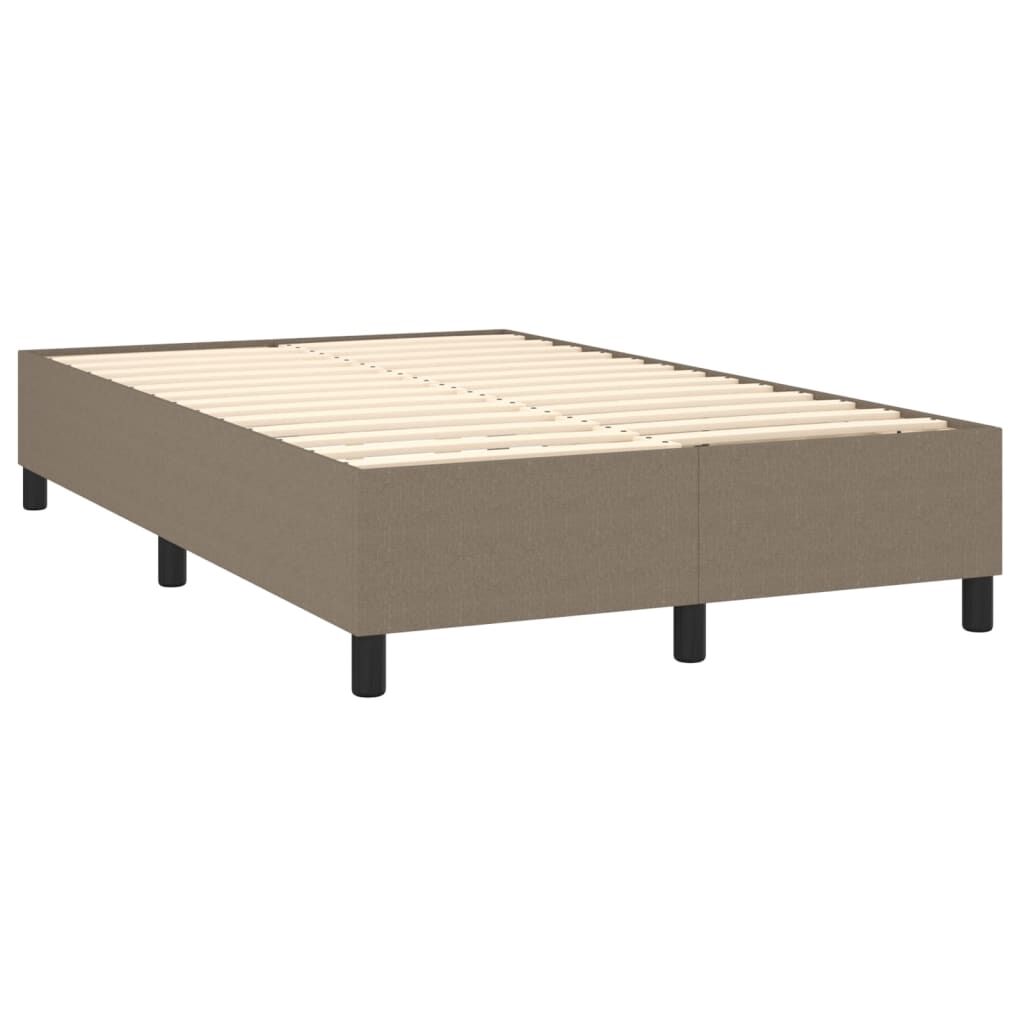 vidaXL Κρεβάτι Boxspring με Στρώμα Taupe 120x200 εκ. Υφασμάτινο