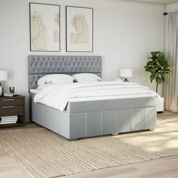 vidaXL &Kappa;&rho;&epsilon;&beta;ά&tau;&iota; Boxspring &mu;&epsilon; &Sigma;&tau;&rho;ώ&mu;&alpha; &Alpha;&nu;&omicron;&iota;&chi;&tau;ό &Gamma;&kappa;&rho;&iota; 180x200 &epsilon;&kappa;. &Upsilon;&phi;&alpha;&sigma;&mu;ά&tau;&iota;&nu;&omicron;