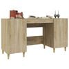 vidaXL Γραφείο Sonoma Δρυς 140 x 50 x 75 εκ. από Επεξεργασμένο Ξύλο