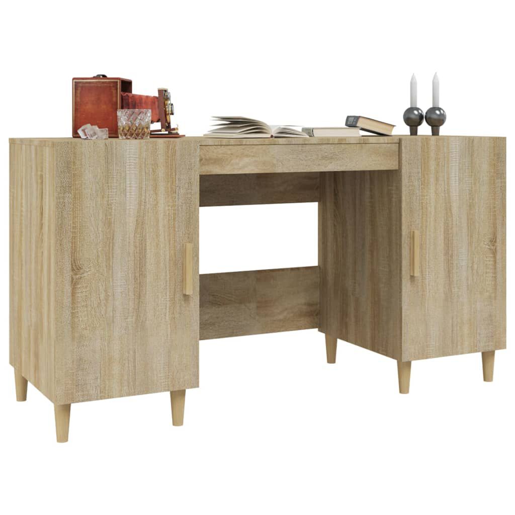 vidaXL Γραφείο Sonoma Δρυς 140 x 50 x 75 εκ. από Επεξεργασμένο Ξύλο