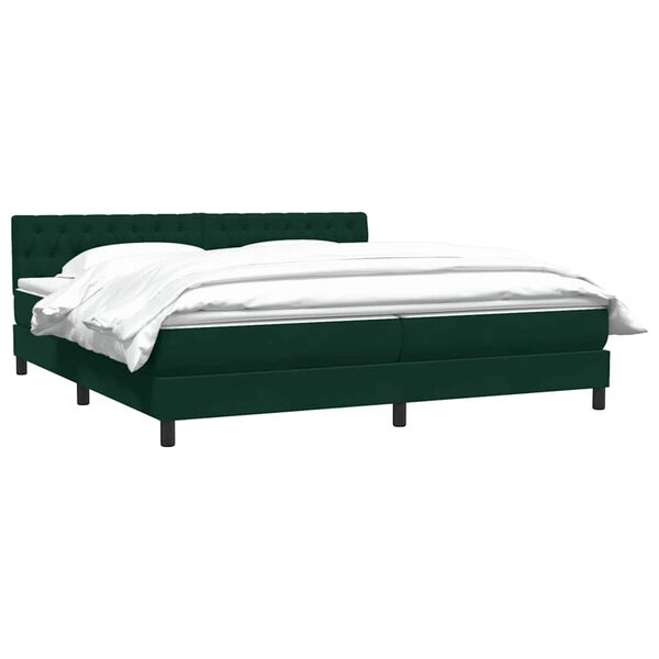vidaXL &Kappa;&rho;&epsilon;&beta;ά&tau;&iota; Boxspring &mu;&epsilon; &Sigma;&tau;&rho;ώ&mu;&alpha; &Sigma;&kappa;&omicron;ύ&rho;&omicron; &Pi;&rho;ά&sigma;&iota;&nu;&omicron; 180x210&epsilon;&kappa;. &Beta;&epsilon;&lambda;&omicron;ύ&delta;&iota;&nu;&omicron;